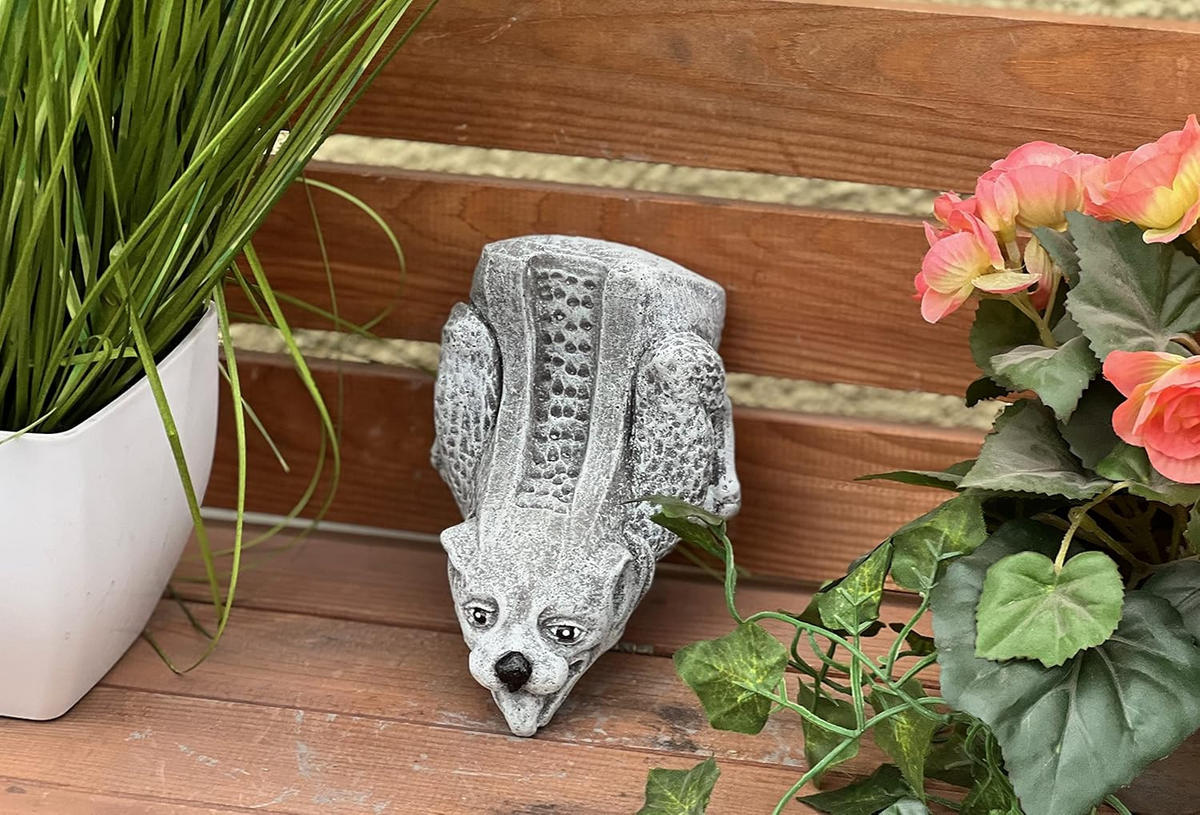 STEINFIGUR Gargoyle Aufhänger frostfest Steinguss - Grau, Stein (11/8/17cm) - stoneandstyle
