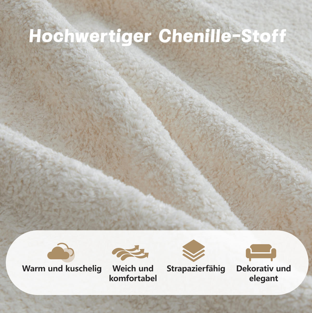 2-SITZER Sofa aus Samt Beige mit tiefer Sitzfläche, Wellenform und beweglichem Armlehnenkissen - Beige, Textil (192/70/98cm) - Modfu