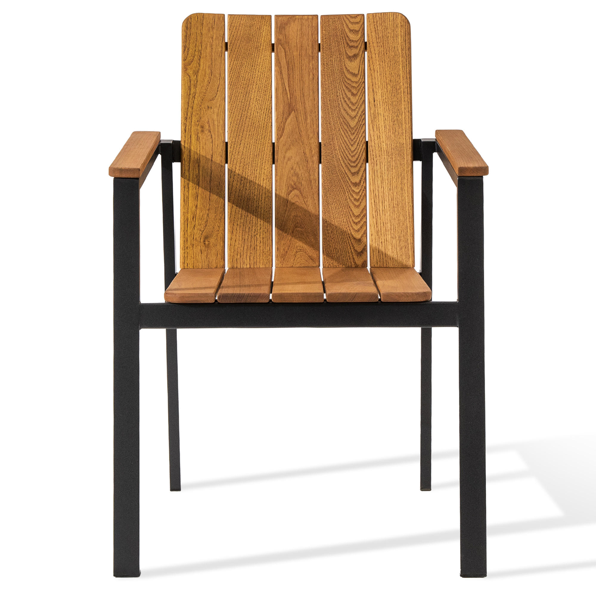 GARTENSTUHL LENTI - Anthrazit/Braun, Holz (59/87/60cm) - KONSIMO®