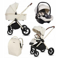 KINDERWAGEN Boldo 3in1 Olive Babywanne, Buggy Sportsitz, Babyschale I-Size - Schwarz/Weiß, Textil/Metall (58/98cm) - BabyLux