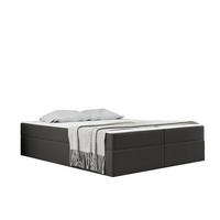 BOXBETT Mit Bettkasten Und Matratze Topper Ruben Dunkelgrau 140x200 cm H2-Pocket - Dunkelgrau, Holz/Textil (140/200cm) - Kaiser Möbel