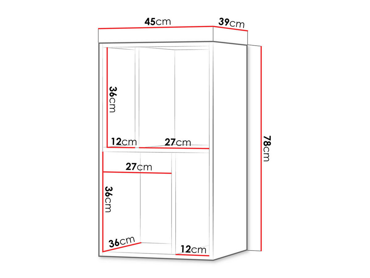 HÄNGESCHRANK Lorin LO13 - Eichefarben, Holzwerkstoff (45/78/39cm) - MIRJAN24