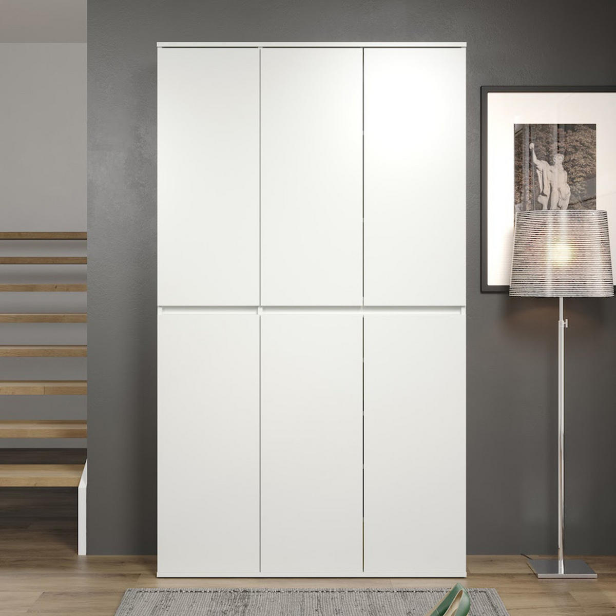 GARDEROBENSCHRANK Nevada Weiß - Weiß, Holzwerkstoff (111/191/34cm) - Trendteam