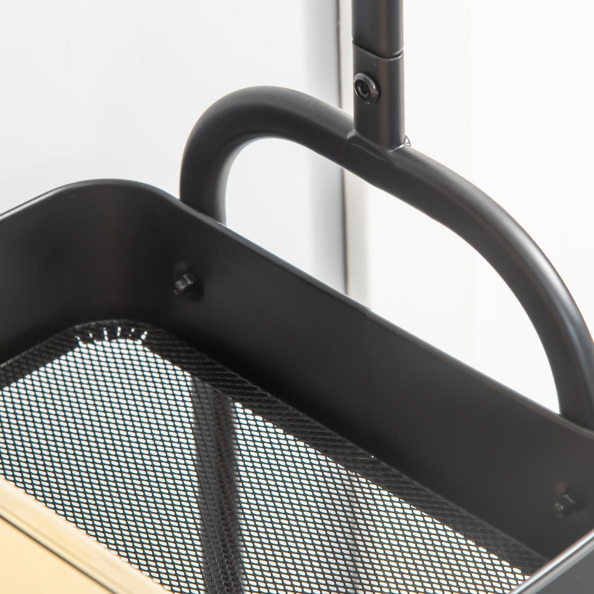 STANDGARDEROBE mit Kleiderstange und 2 Schuhablagen, 56,5/31,5/152,5 cm - Schwarz, Metall (56.5/152.5/31.5cm) - BEAOK
