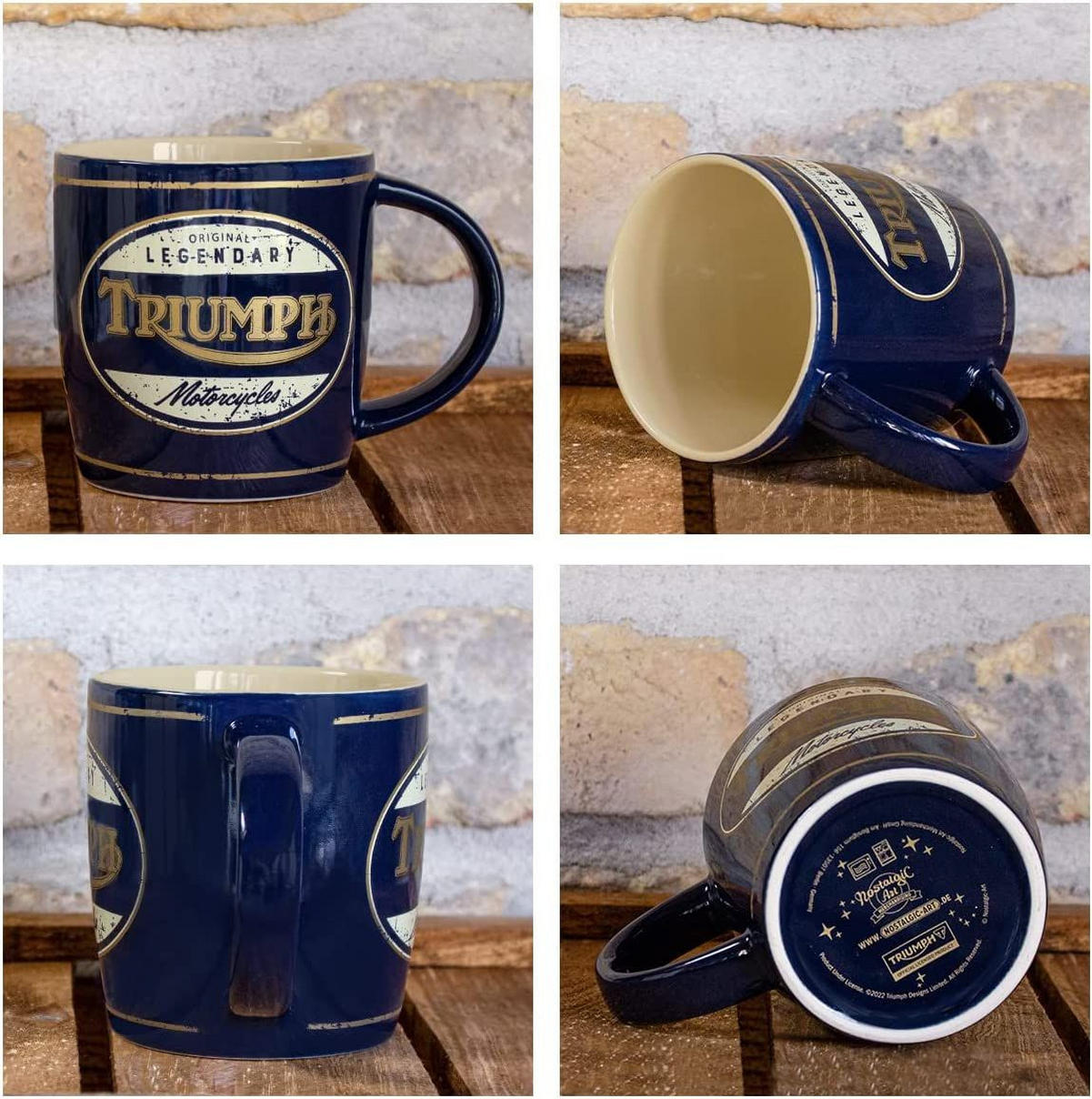 KAFFEETASSE 330 ml Triumph Legendary Motorcycles - Multicolor, Keramik (0.33L) - Nostalgic-Art