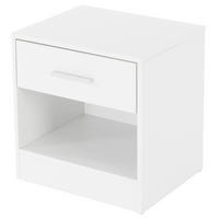 NACHTTISCH rechteckig Weiß 36,5/38,5/30 cm - Weiß, Holz (30/38.5/36.5cm) - ML-DESIGN