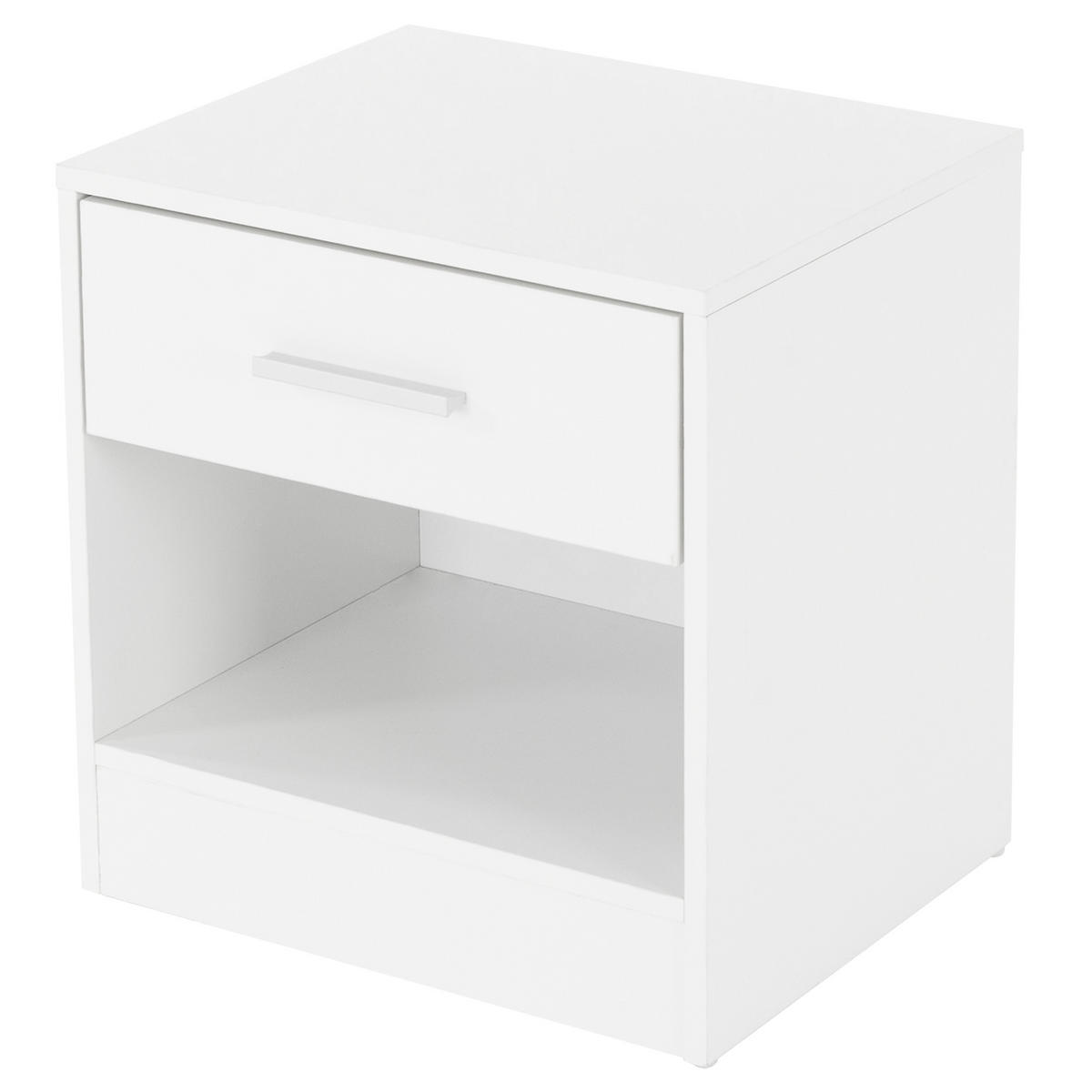 NACHTTISCH rechteckig Weiß 36,5/38,5/30 cm - Weiß, Holz (30/38.5/36.5cm) - ML-DESIGN