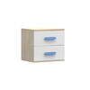 KINDER-NACHTTISCH INGE 22 55/50/44 cm Weiß+Sonoma/Blau - Blau/Weiß, Holzwerkstoff (55/50/44cm) - Deine Möbel 24