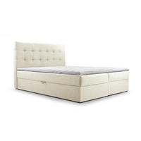 BETT - Boxspringbett 160x200 - 05 Hugo 01 - Beige - Beige, Holz (160/200cm) - Möblo