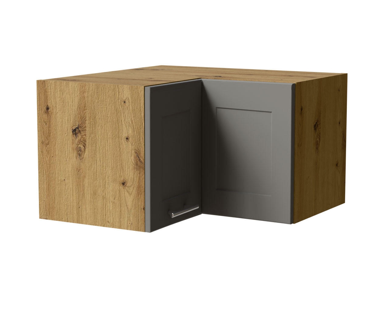 ECKHÄNGESCHRANK Oslo W12/60/36 Eiche Artisan / Dust Grey Matt 60 / 60 / 36cm - Eiche Artisan/Grau, Holz/Holzwerkstoff (60/36/60cm) - Feldmann-Wohnen