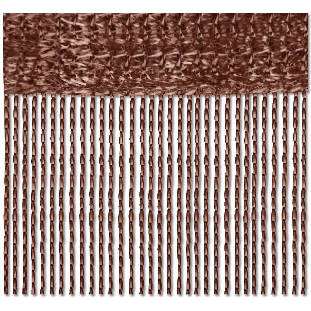 FADENVORHANG 90 cm x 240 cm Fadengardine (Braun) Ideal als Insektenschutz oder Raumteiler - Braun, Textil (90/240cm) - Bestlivings