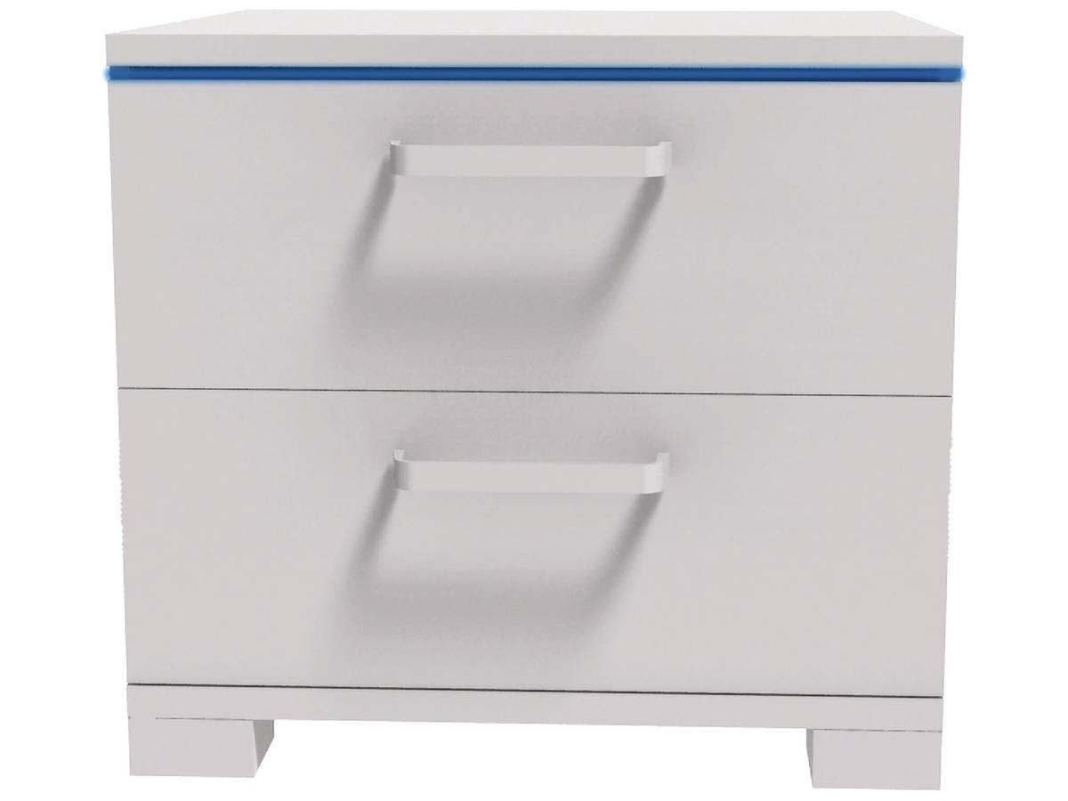 NACHTTISCH karina weiss - Weiß, Holzwerkstoff (38/39/41cm) - Habitat Garten