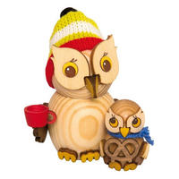 DEKOFIGUR Holzfigur Minieule Weihnachtsmarktbesuch 7cm - Multicolor, Holz (5/7/5cm)