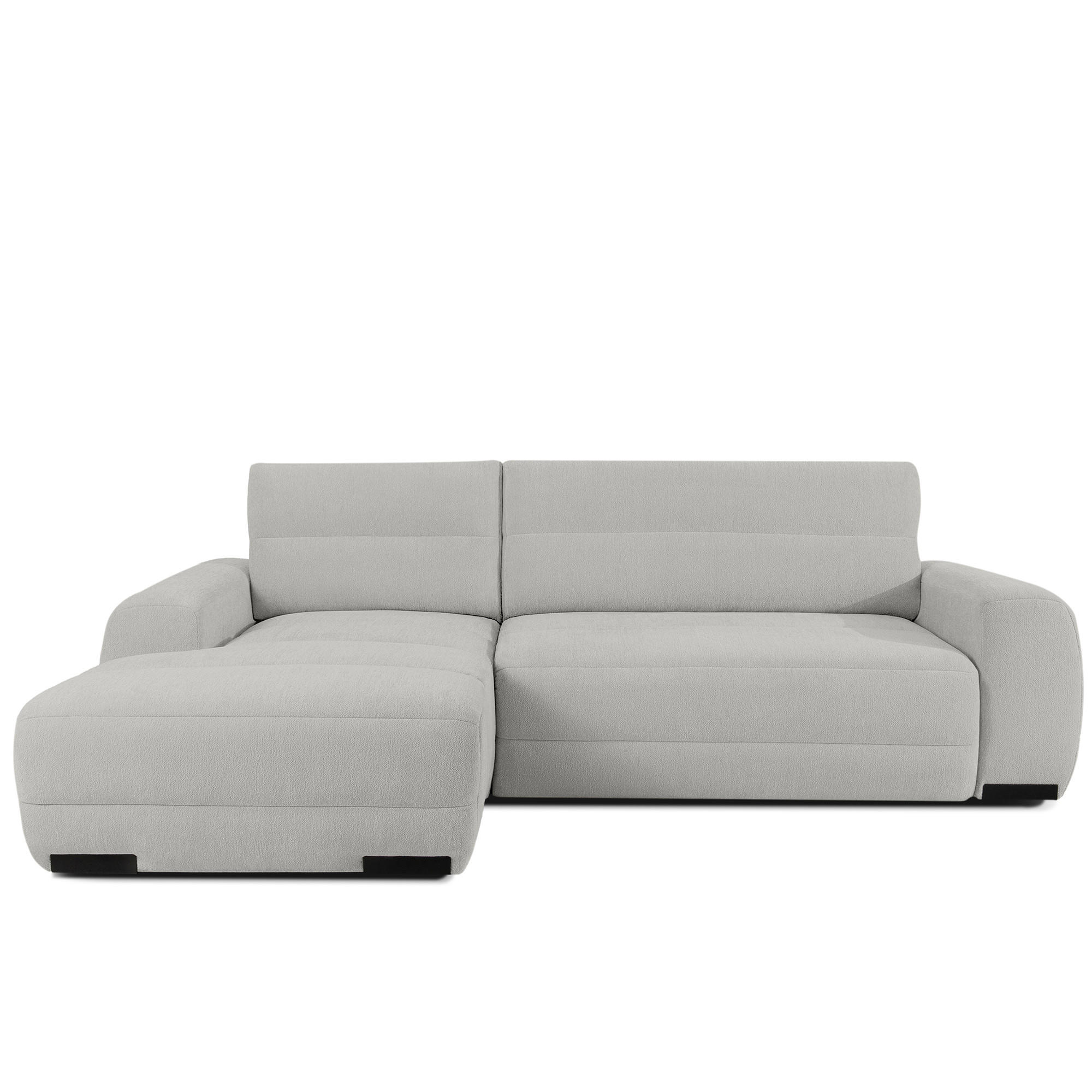 ECKSOFA LINKS BLUME, Hellgrau - Hellgrau, Holz/Holzwerkstoff (271/164cm) - KONSIMO®