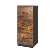 AKTENSCHRANK - Multicolor/Schwarz, Holzwerkstoff/Metall (40/103/40cm) - Relaxdays