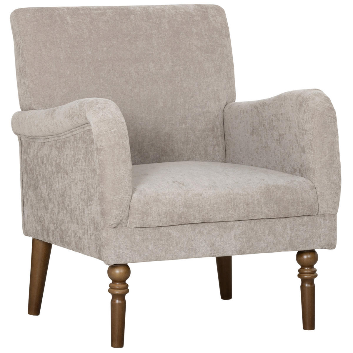 SESSEL DE-13517 hohe Rückenlehne, Massivholzfüße Grau - Grau, Holz (70/88/75cm) - ComfortXL