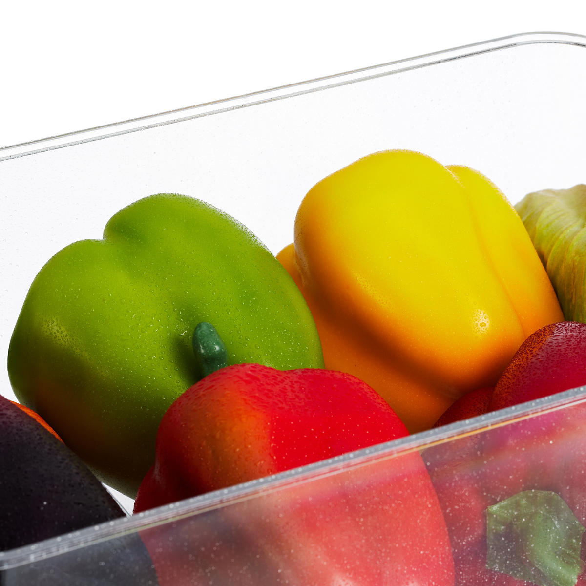 2XORGANIZÉR do lednice - průhledná, plast (21/10.5/33cm) - Relaxdays