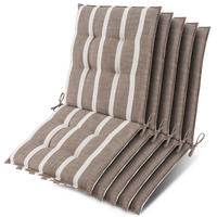 NIEDERLEHNER Sun-NL 105x50x8cm Beige-Weiß-Gestreift (5tlg) - Beige, Textil (50/100cm) - Beautissu 