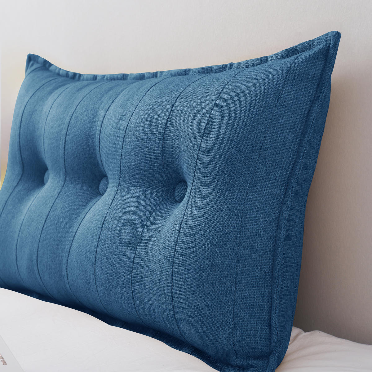 RÜCKENKISSEN Leinenlook Blau 100 cm - Blau, Textil (45/100cm) - Vercart