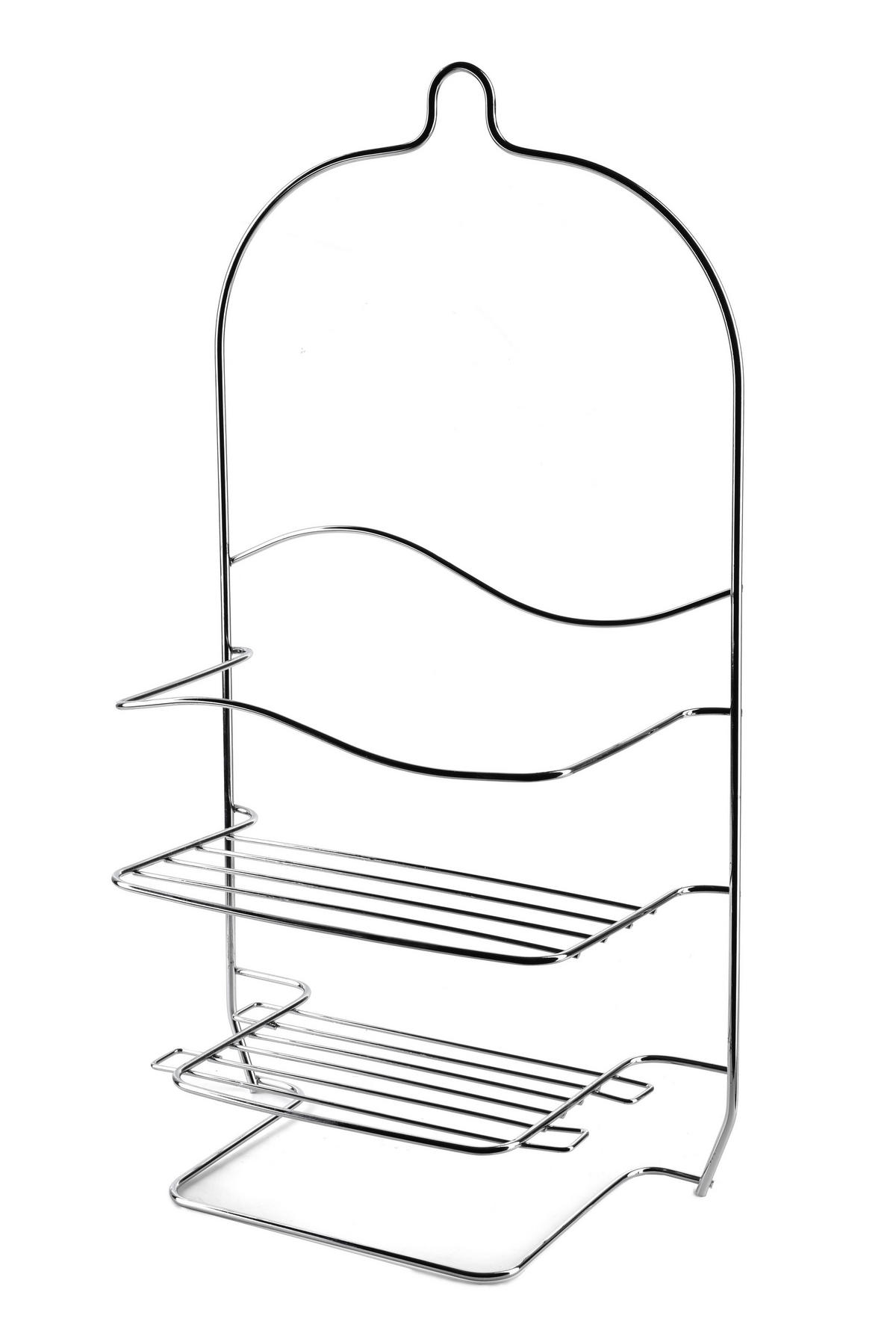 BADEZIMMERREGAL Carl 21,5/11/40,5cm Silber - Silberfarben, Metall (21.5/40.5/11cm) - Mondex