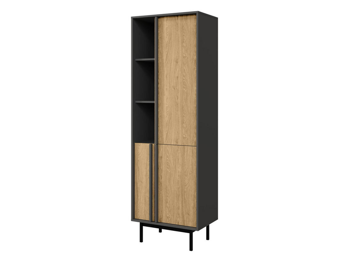 STANDREGAL Alsy 3D AL03 - Eichefarben/Anthrazit, Holzwerkstoff/Kunststoff (63/195/43cm) - MIRJAN24