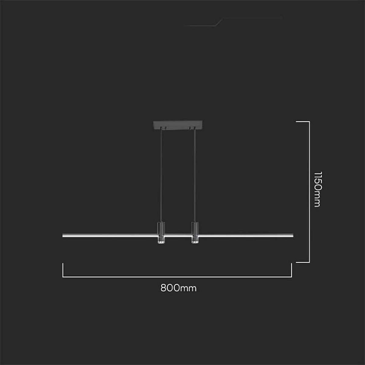 LED HÄNGELEUCHTE Aluminium Schwarz Neutralweiß - Schwarz, Metall (80/80/115cm)