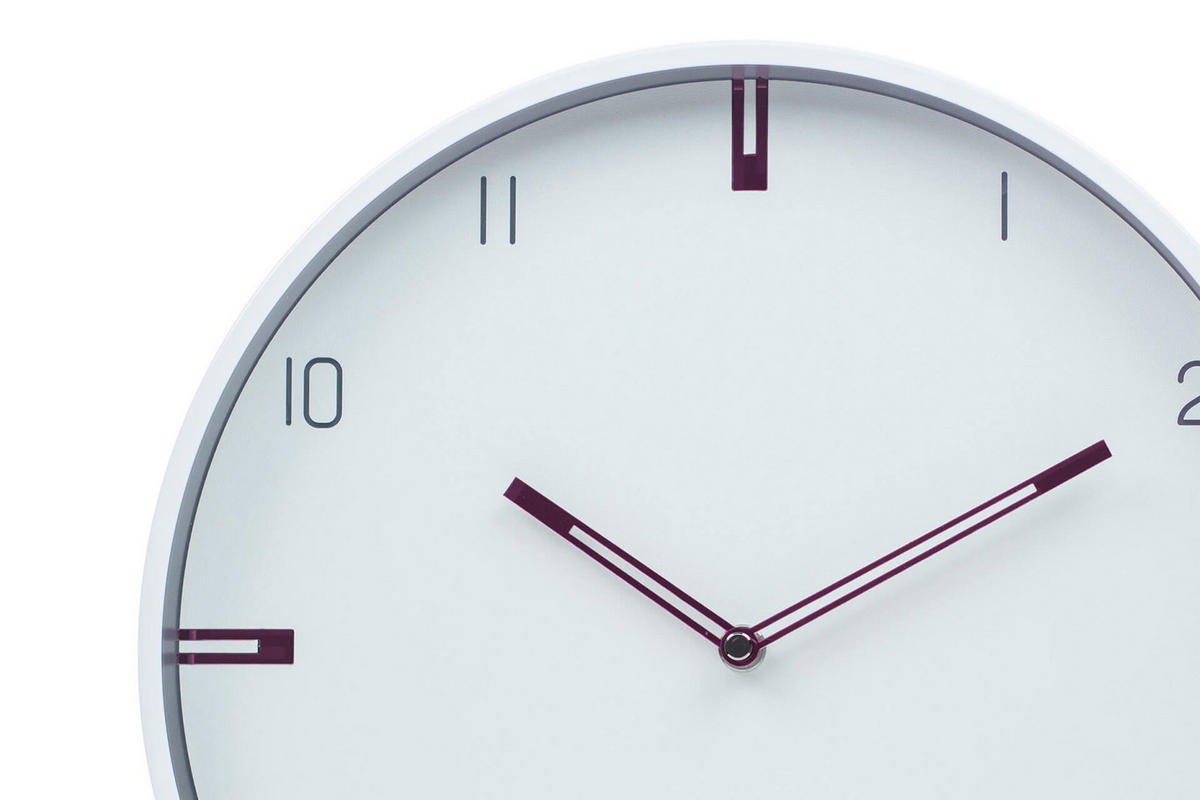 WANDUHR Design Weiß 31/31 cm - Weiß, Holzwerkstoff (30.5/30.5/4cm) - ONZENO