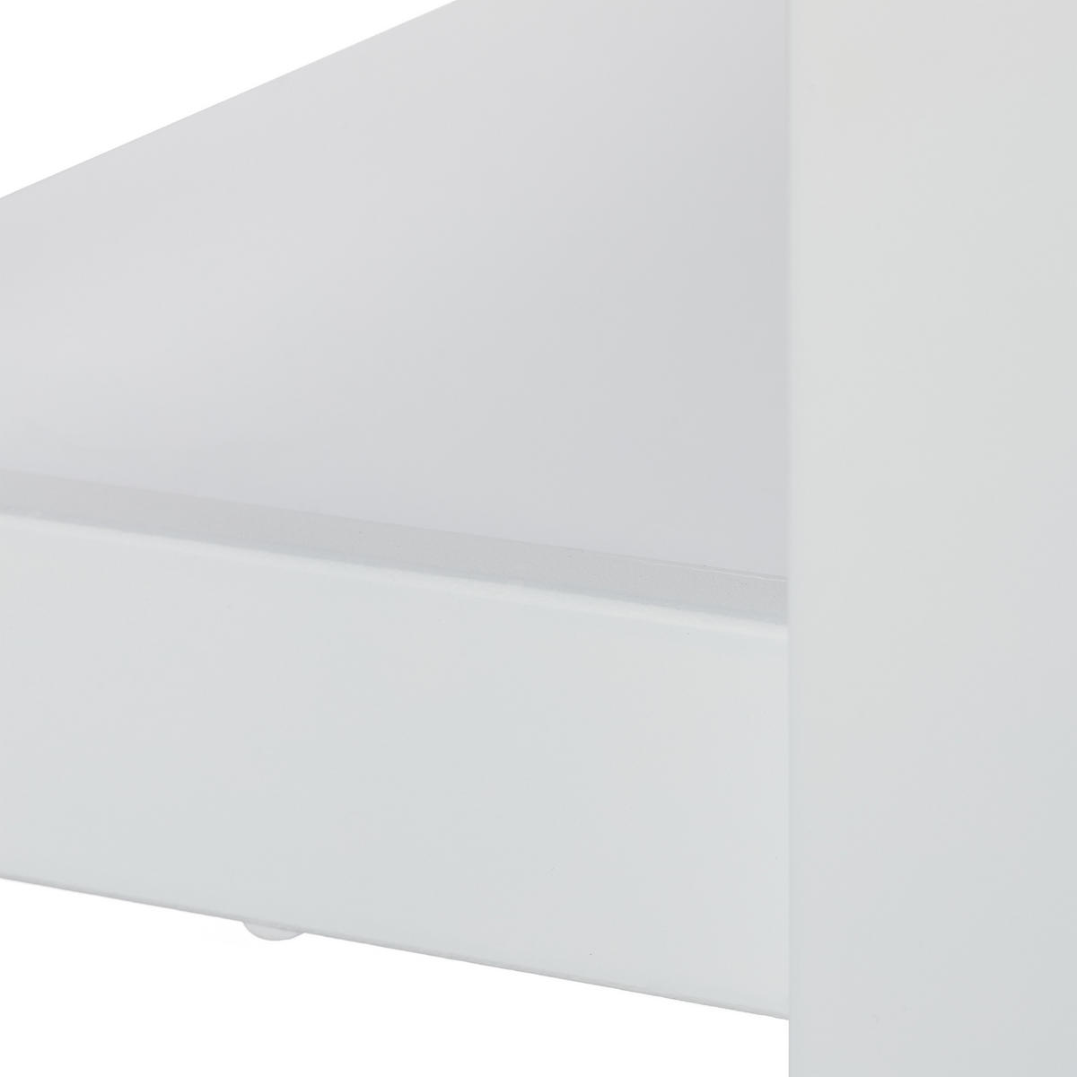 ROHOVÝ stôl - biela, kompozitné drevo (72/107/76cm) - Relaxdays