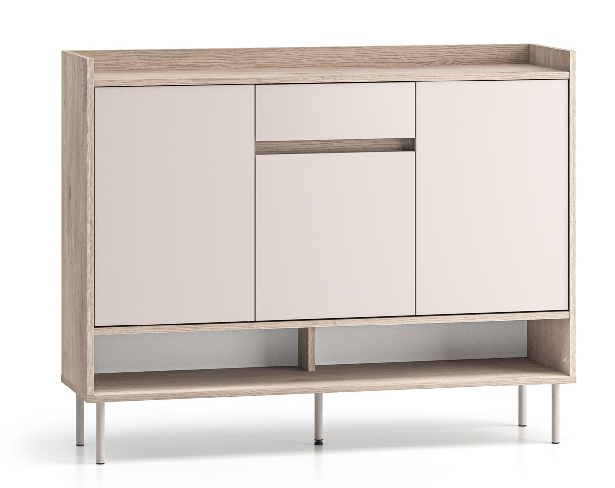 Feldmann-Wohnen Schuhschrank Beige, Hellbraun 120x95x34 cm