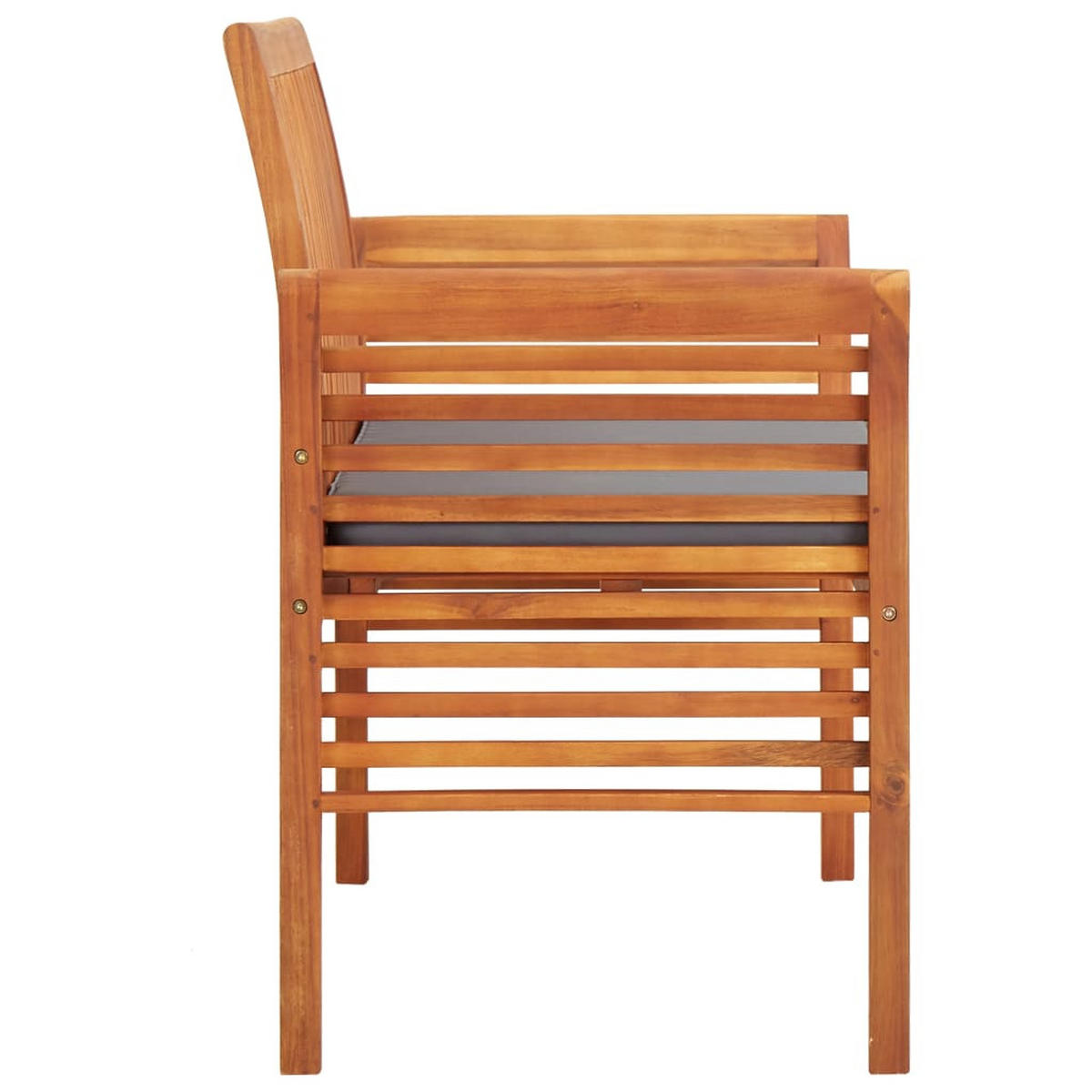 GARTENBANK 2-Sitzer Mit Kissen 120 Cm Massivholz Akazie - Braun, Holz (120/90/60cm) - vidaXL