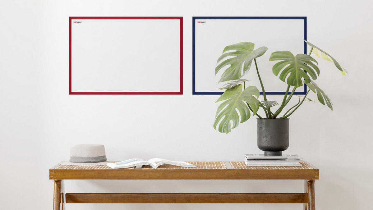 MAGNETISCHES Whiteboard mit rosafarbenem Holzrahmen 90x60cm - Pink, Metall (90/60/1.5cm) - ALLboards