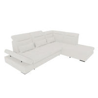 ECKSOFA Toscana Strukturstoff inkl. Schlaffunktion - Creme, Textil (279/227cm) - 99rooms