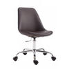 DREHSTUHL Lederlook Braun - Chromfarben/Braun, Textil/Metall (48/81/54cm) - CLP