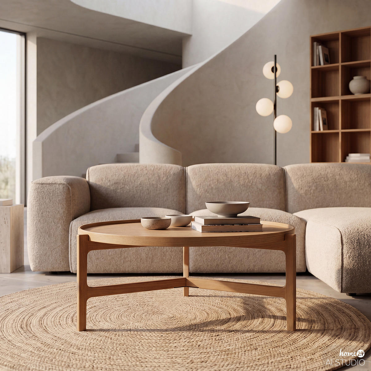 COUCHTISCH - Echtholzfurnier - Eiche - Braun, Holzwerkstoff (94/94/38cm) - home24