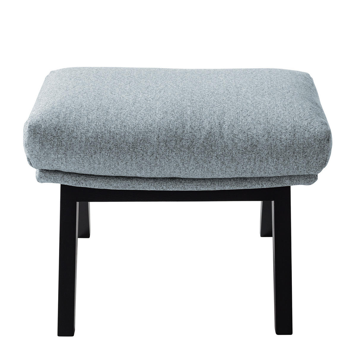 POLSTERHOCKER - Blaugrau/Schwarz, Eichenholz/Holz (54/41/41cm) - home24