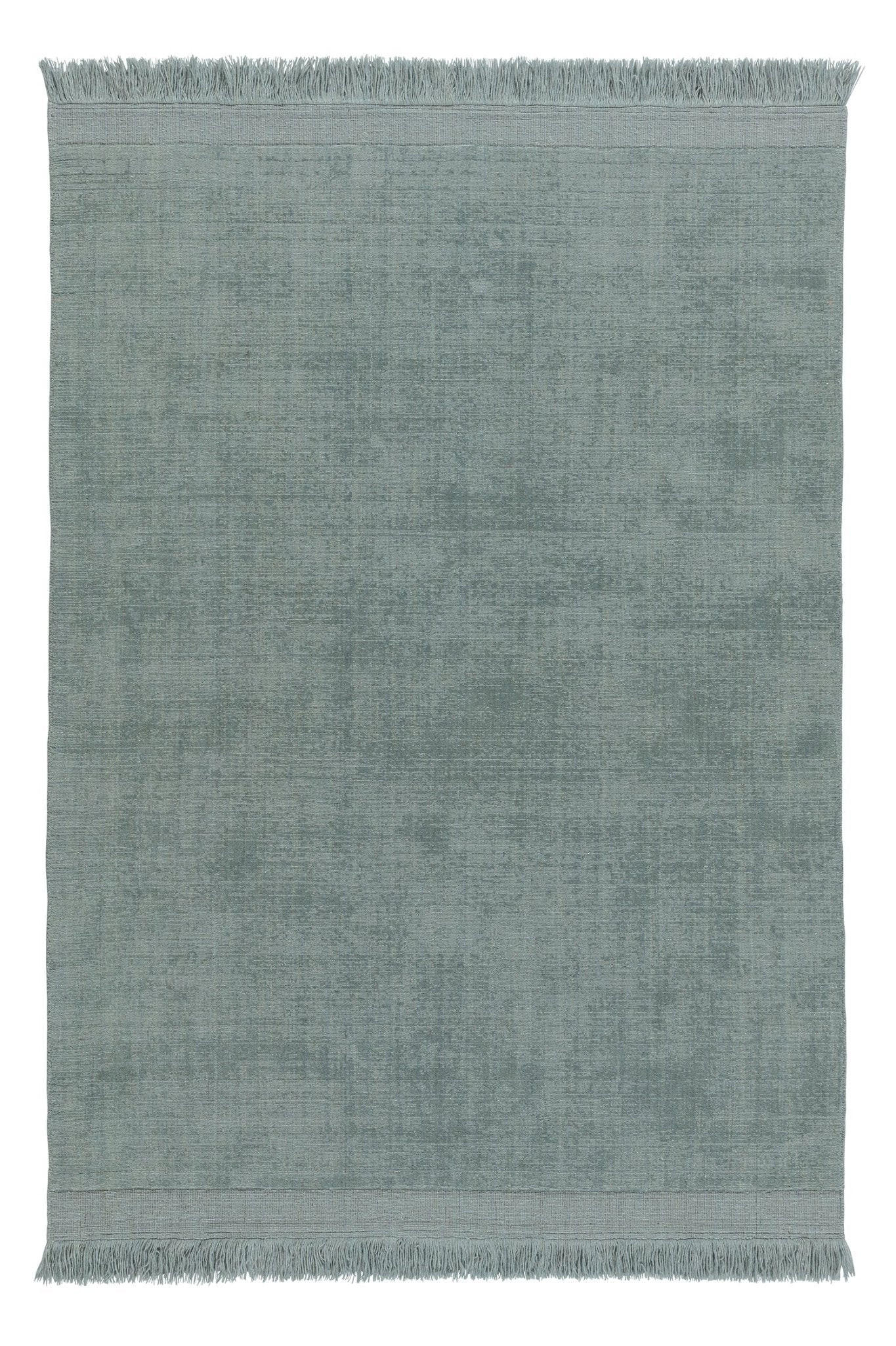 TEPPICH handgefertigt Wolle Baumwolle grün - Grün, Naturmaterialien (160/230cm) - AFK Living
