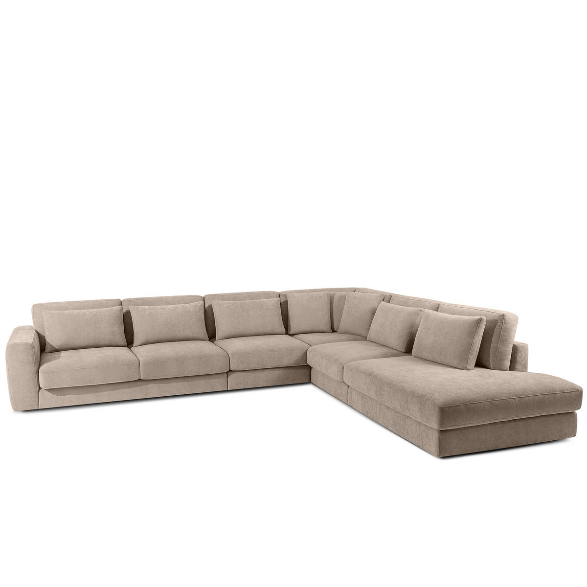 ECKSOFA XL rechts VERUS - Ecru, Holz/Holzwerkstoff (377/328cm) - KONSIMO®