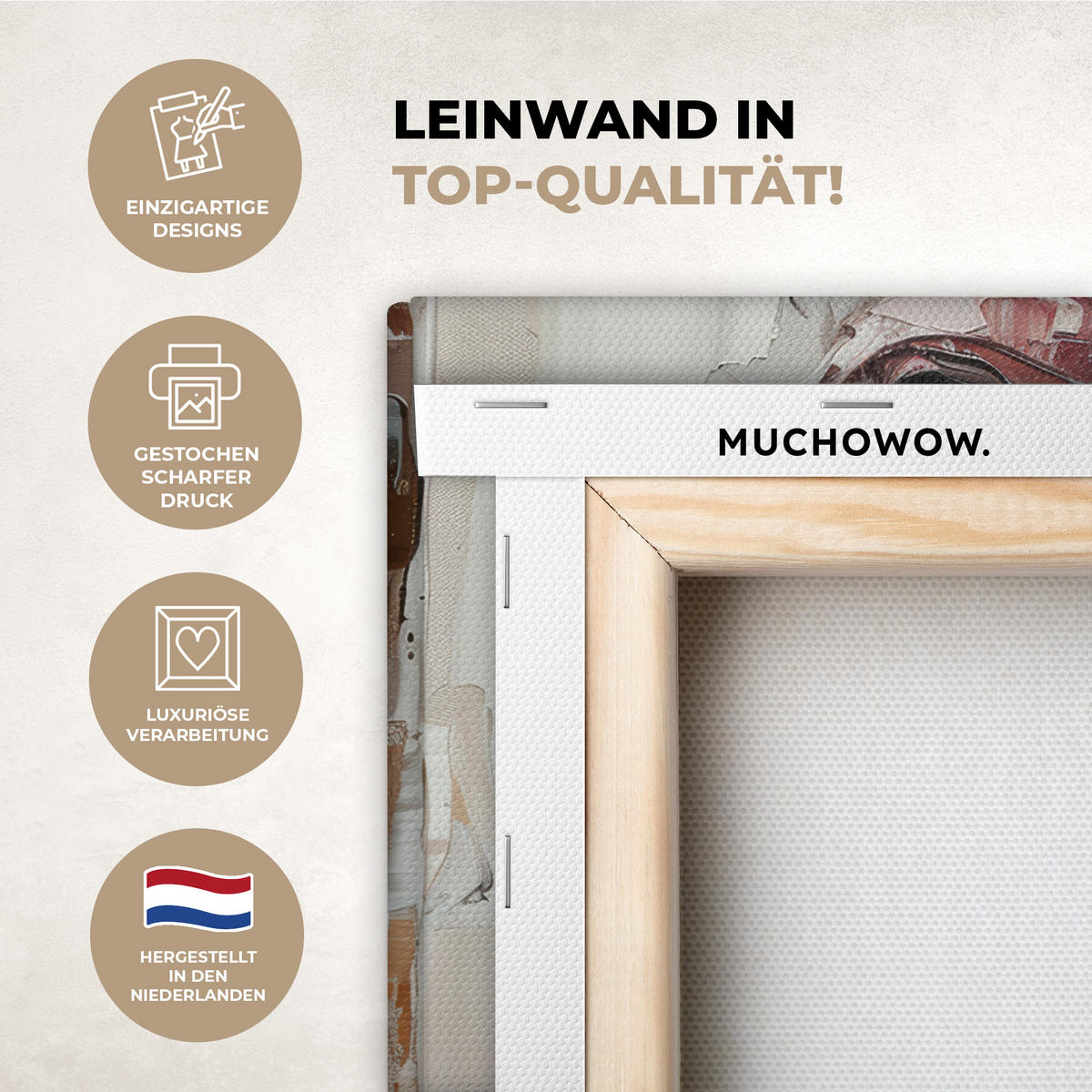 LEINWANDBILD Frau - Lackierung - Porträt - Modern Deko Schlafzimmer 30x20 cm - Altrosa, Textil (30/20cm) - MuchoWow