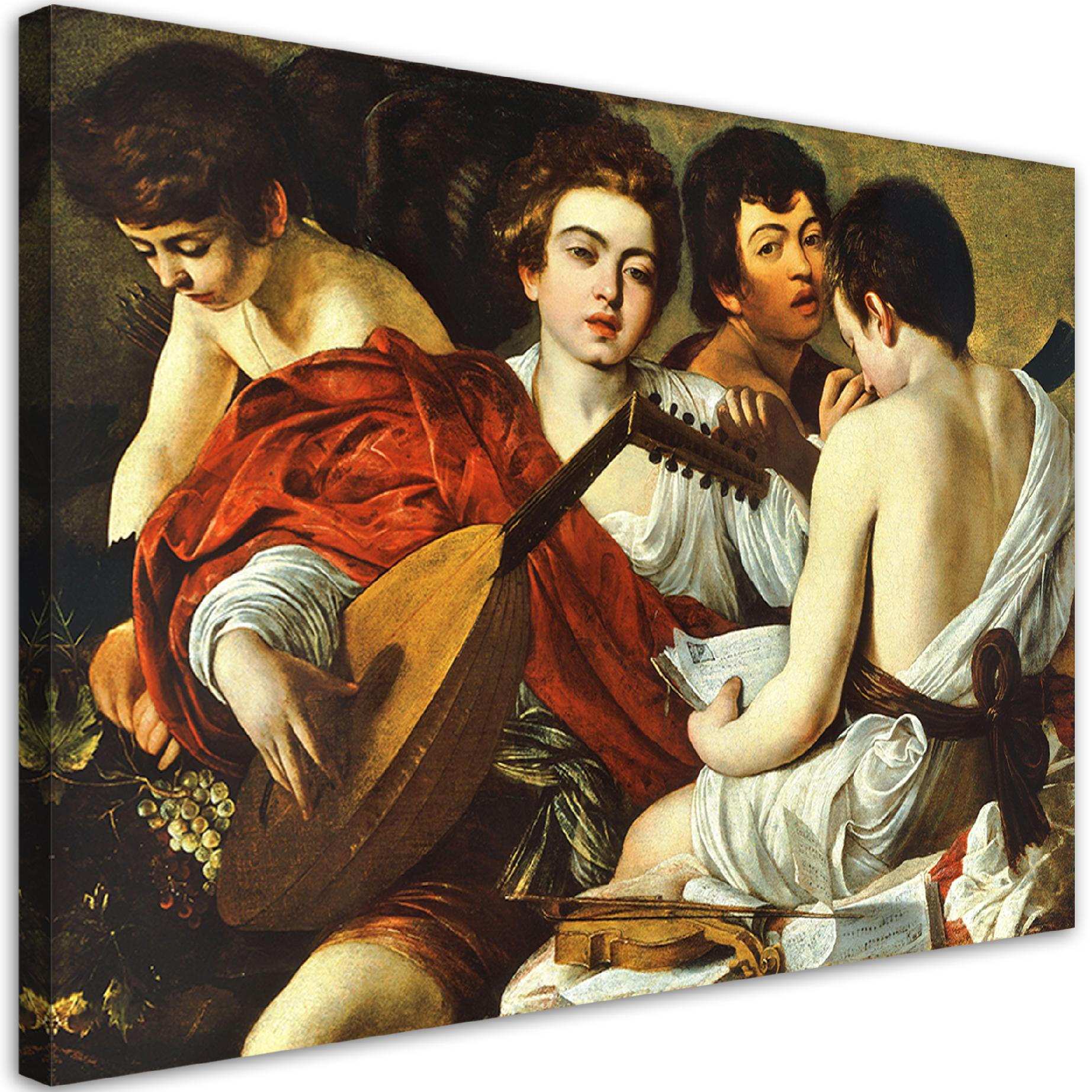 WANDBILD konzert caravaggio - Multicolor, Textil (60/40cm) - Feeby