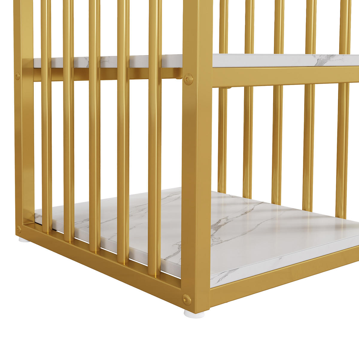 BARTISCH 140/40/105 cm mit Stauraum DE-39847 Gold - Goldfarben, Metall (40/140/105cm) - ComfortXL