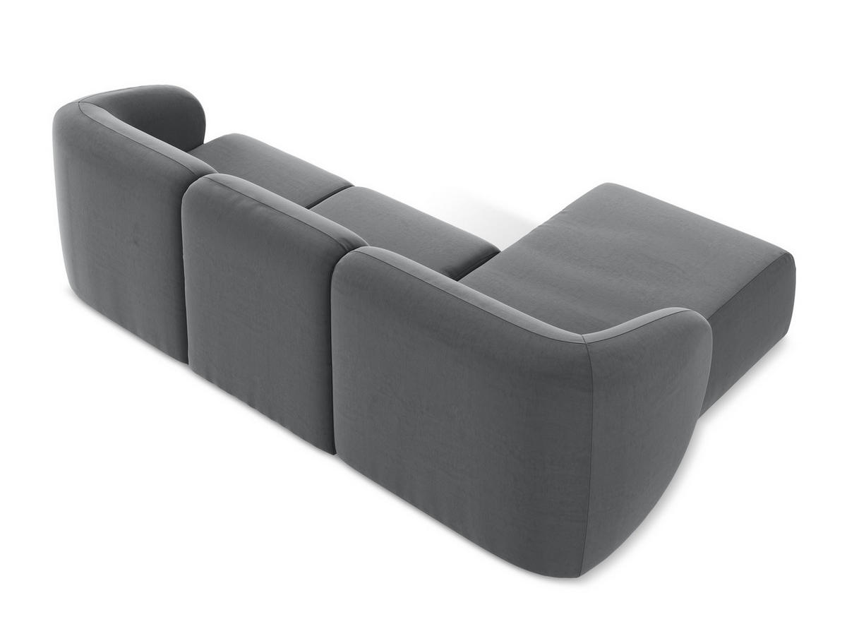 3-SITZER SOFA Samt Stoff Blau - Türkis/Schwarz, Holzwerkstoff/Kunststoff (244/75/94cm) - Makamii
