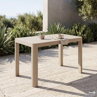 AUSZIEHBARER GARTENTISCH - Aluminium - Beige, Metall (70/117/75cm) - home24