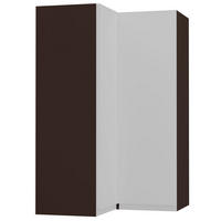 ECKHÄNGESCHRANK Avellino W14/60 Lava / Weiß Acryl Matt 60 / 60 / 96cm - Dunkelgrau/Weiß, Holz/Holzwerkstoff (60/96/60cm) - Feldmann-Wohnen