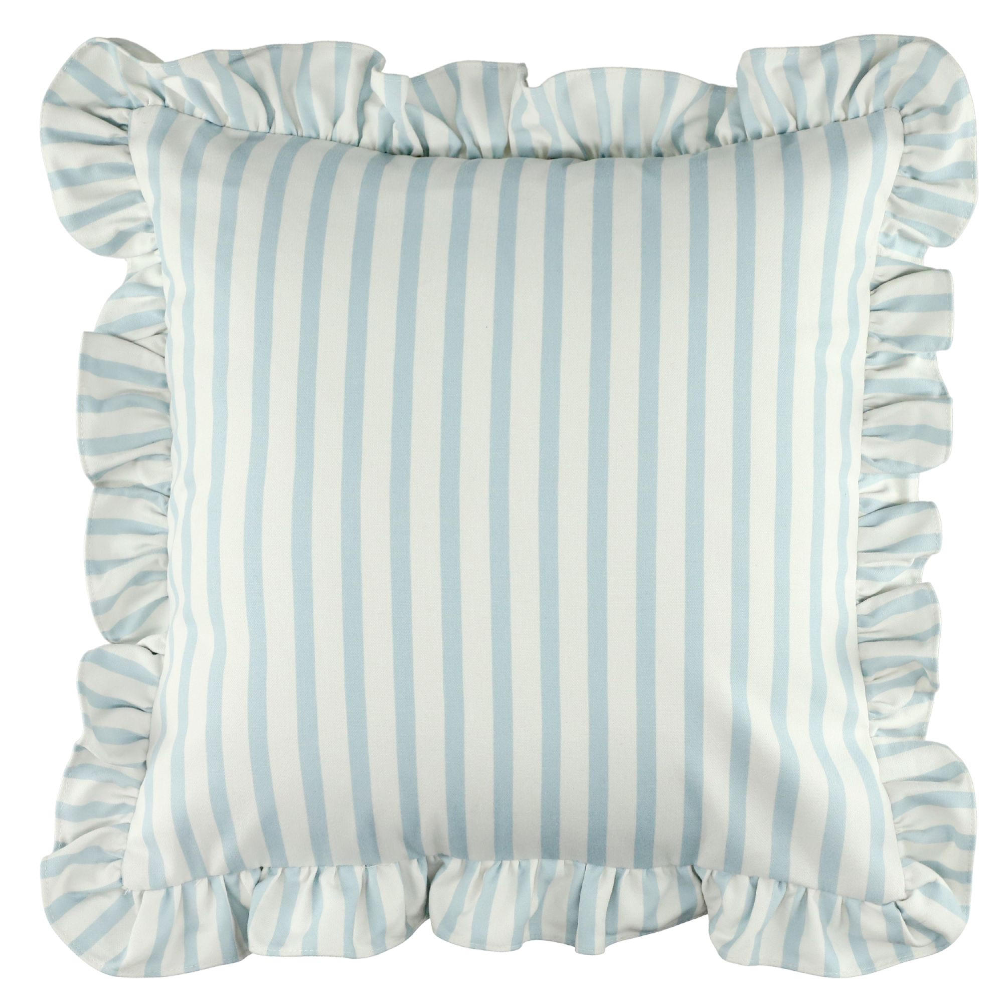 KISSENHÜLLE VOLANT - Hellblau, Textil (45/45cm) - Tom Tailor