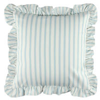 KISSENHÜLLE VOLANT - Hellblau, Textil (45/45cm) - Tom Tailor