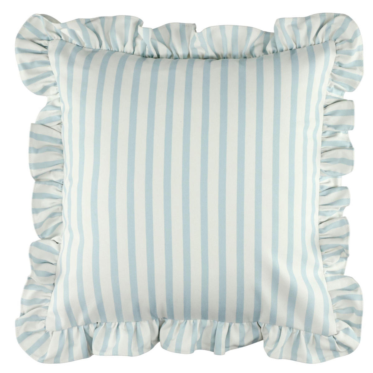 KISSENHÜLLE VOLANT - Hellblau, Textil (45/45cm) - Tom Tailor