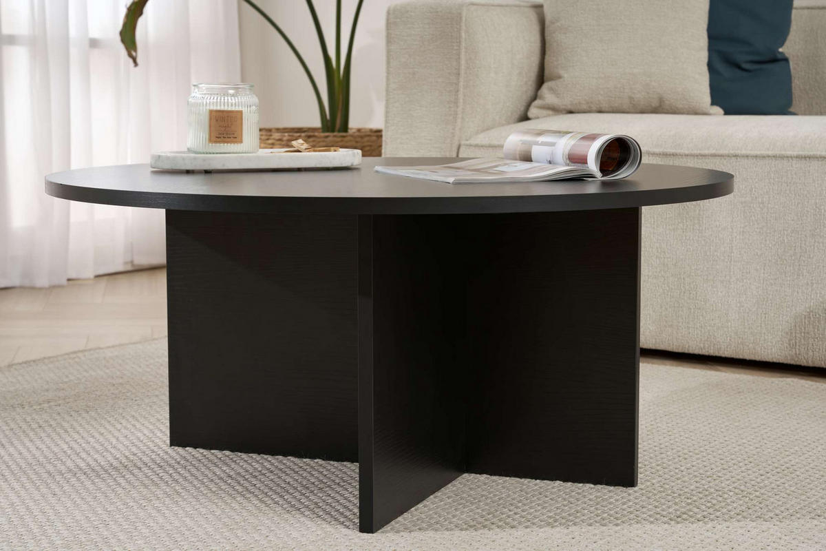 COUCHTISCH soleil Schwarz - Schwarz, Holz (90/90/40cm) - Habitat Garten