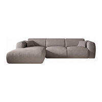 SOFA - 5 Personen - stoff - grau Pogni - Grau, Kunststoff/Textil (280/73/165cm) - Vente-Unique