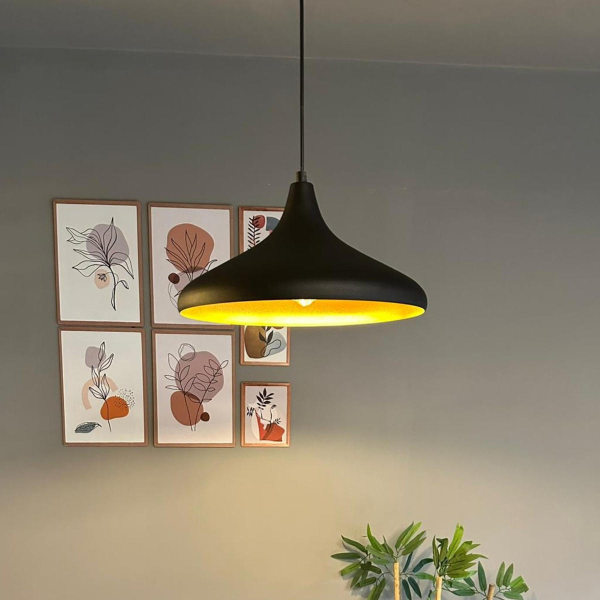 PENDELLEUCHTE Champion 35/20 - Schwarz, Metall (20/35/20cm) - Bamyum