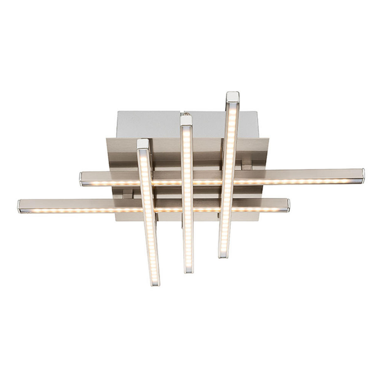 LED DECKENLEUCHTE Mike Silber Metall - Silberfarben, Metall (40/40/8cm) - Globo Lighting